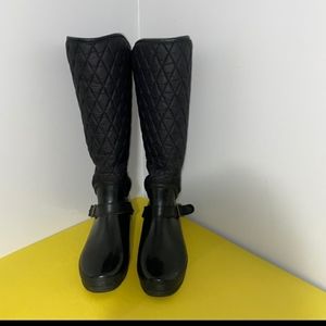 Sperry Top Sider Quilted Black Winter Rain Boots